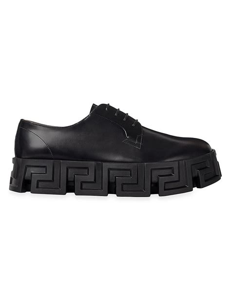 versace labyrinth lace up shoes|versace greca high heels.